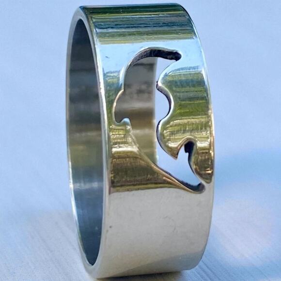 Stainless Steel Dolphin Ring - Picture 3 of 5